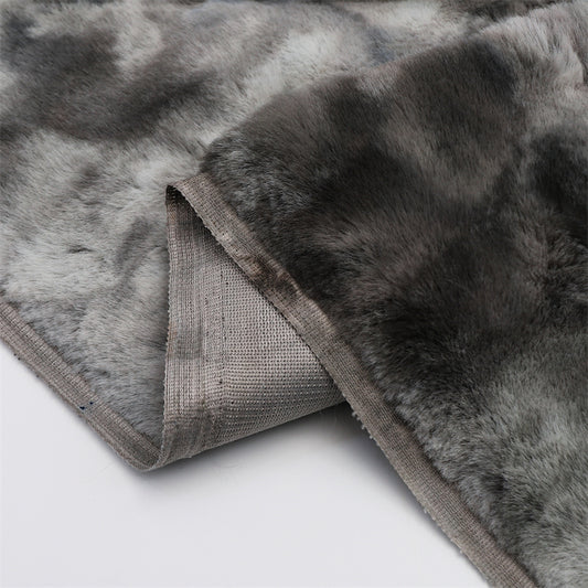 chuangyuansu Rabbit fur tie-dye print fabric Tie-dye major Colorful tie dyed rabbit hair Printed rabbit hair