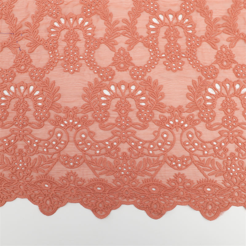 chuangyuansu Carved hole embroidered fabric textile  Embroidered textile Cloth embroidery