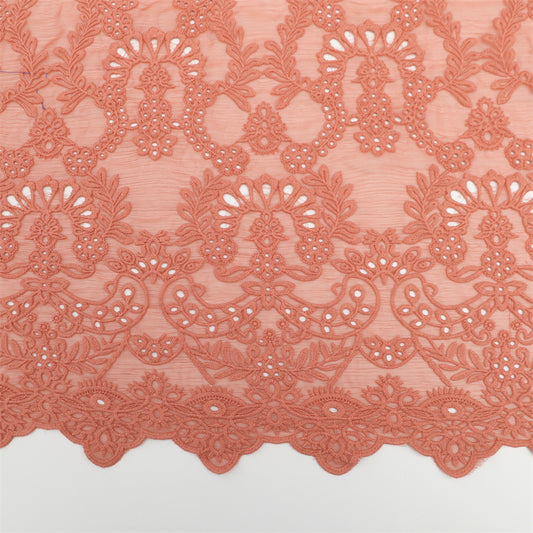 chuangyuansu Carved hole embroidered fabric textile  Embroidered textile Cloth embroidery