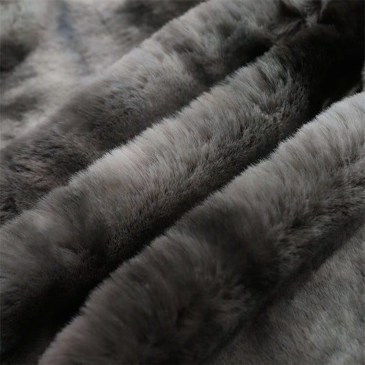 chuangyuansu Rabbit fur tie-dye print fabric Tie-dye major Colorful tie dyed rabbit hair Printed rabbit hair