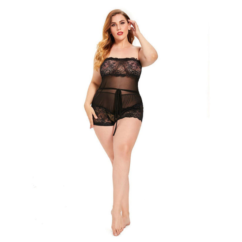 wuyemeili Women's underwear pajamas zt0361 Lingerie is sexy and shows off the waist Screen through pajama Lady  Home pajamas
