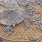 chuangyuansu Embossed embroidered hot diamond fabric Embroidered fabric Embroidered textile  Cloth embroidery