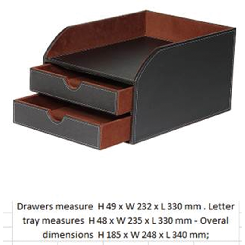 fuliangongyi Double drawer with tray file box FL22060601