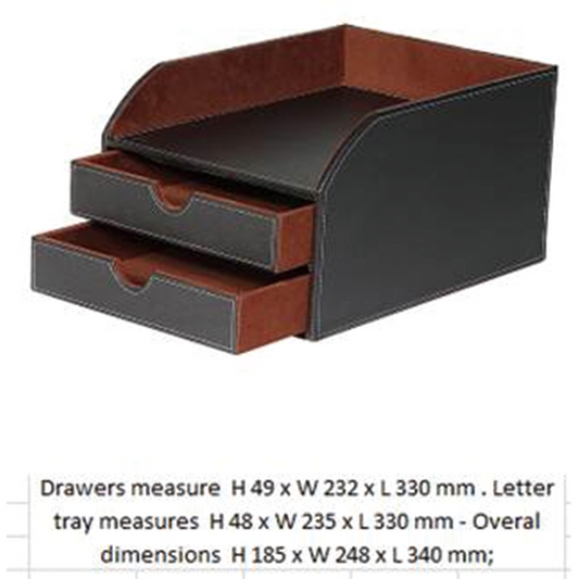 fuliangongyi Double drawer with tray file box FL22060601