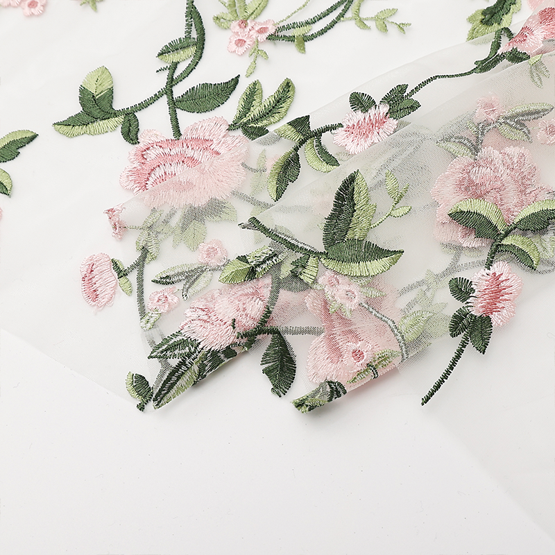 chuangyuansu Multi-color embroidered fabric Embroidered fabric Embroidered textile textile