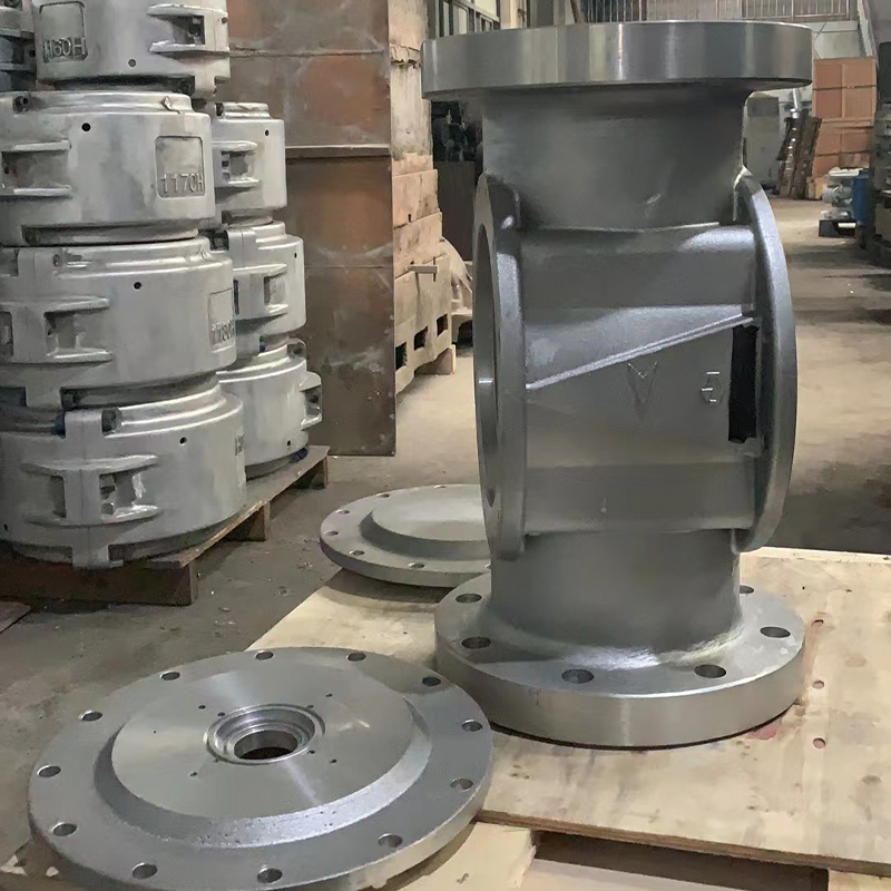 runzhufamen DN150 natural gas pipeline valve body and upper and lower bonnet  With double nozzle breathing valve  Aluminum alloy pipe clamp valve  Control valve