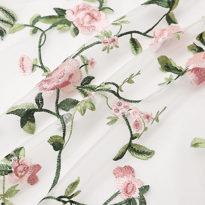 chuangyuansu Multi-color embroidered fabric Embroidered fabric Embroidered textile textile