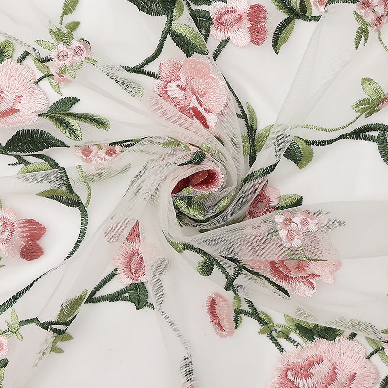 chuangyuansu Multi-color embroidered fabric Embroidered fabric Embroidered textile textile